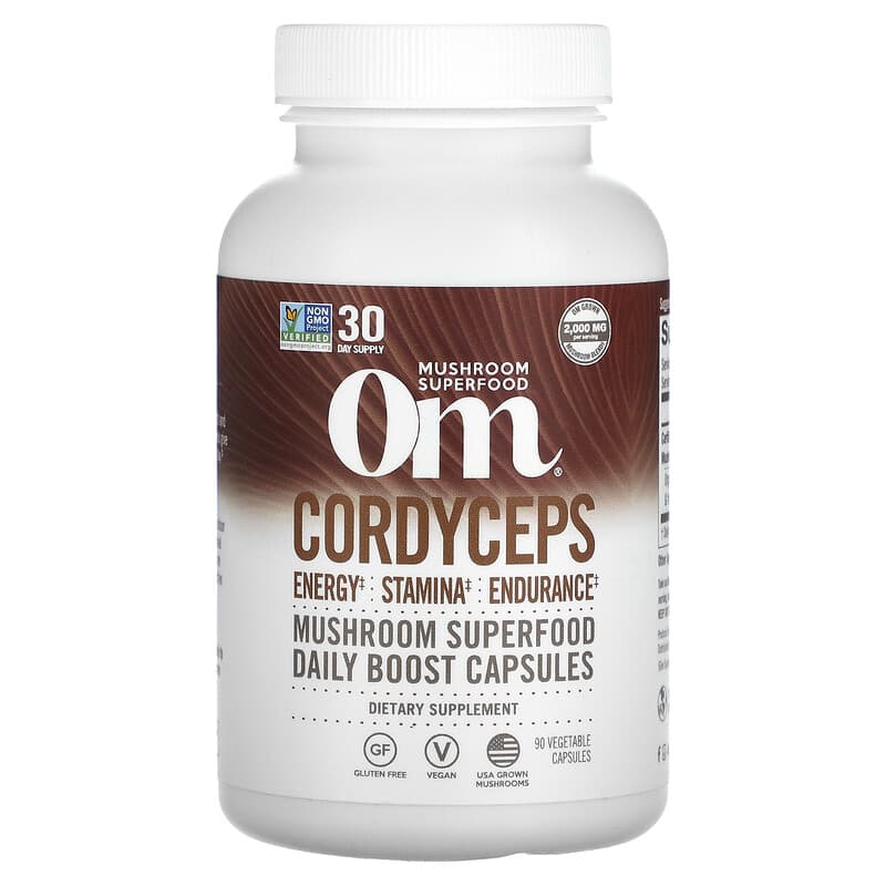 Om Mushrooms Cordyceps 90 Vegetable Capsules 856210008219
