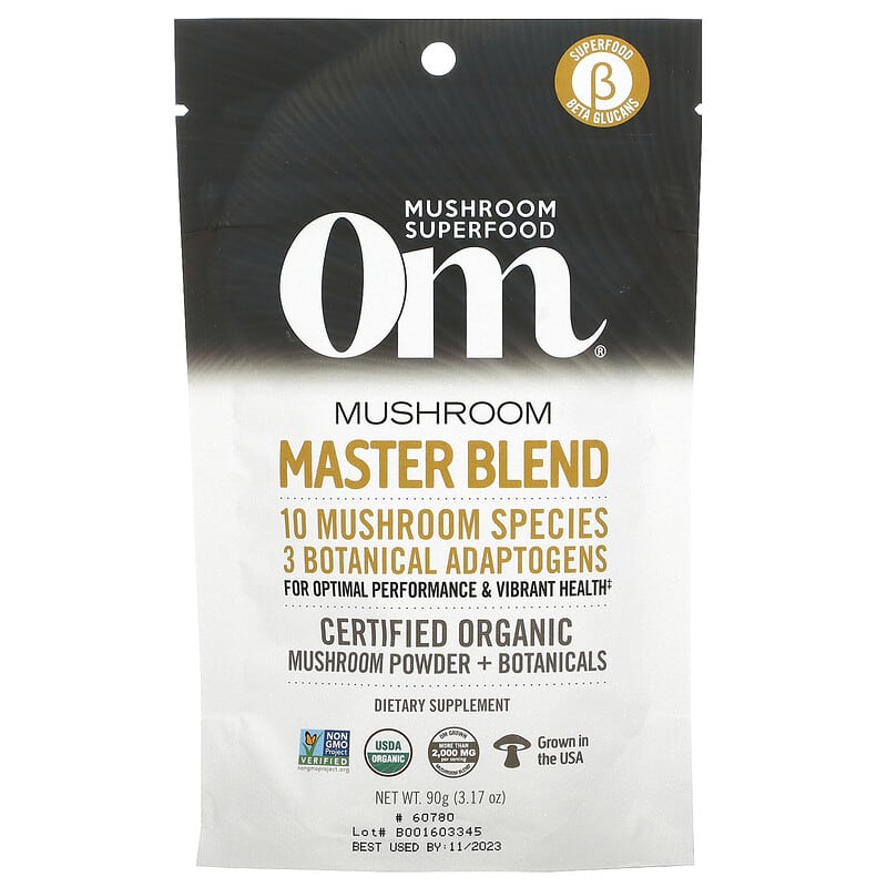 Om Mushrooms Mushroom Master Blend 3.17 oz (90 g) 856210008974