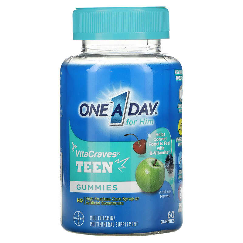 One-A-Day For Him VitaCraves Teen Multivitamin 60 Gummies 16500558194