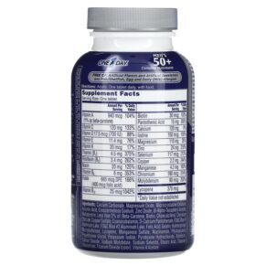 One-A-Day, Men's 50+, Complete Multivitamin/Multimineral Supplement, 100 Tablets 16500565338