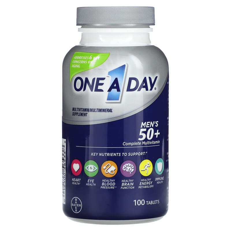 One-A-Day Men's 50+ Complete Multivitamin/Multimineral Supplement 100 Tablets 16500565338