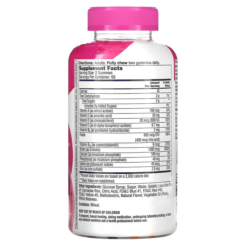 One-A-Day, Multi + Hair, Skin & Nails Support, 120 Gummies 16500596486