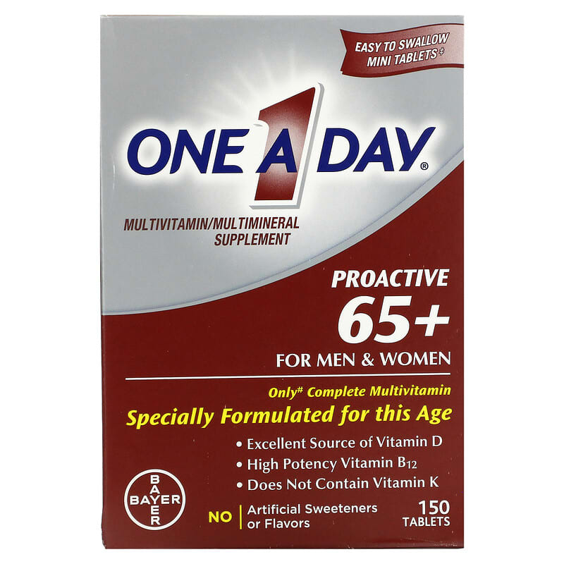 One-A-Day Proactive 65+ Multivitamin/Multimineral Supplement For Men & Women 150 Tablets 16500561644