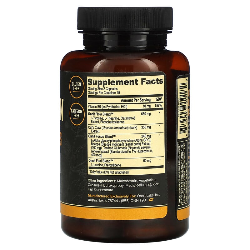 Onnit, Alpha Brain, 90 Capsules 819444010182