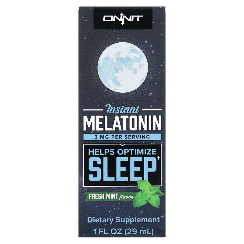 Onnit Instant Melatonin Fresh Mint 3 mg 1 fl oz (29 ml) 819444014555