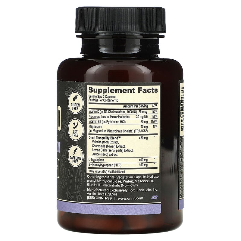 Onnit, New Mood, Mood & Relaxation, 30 Capsules 819444010038