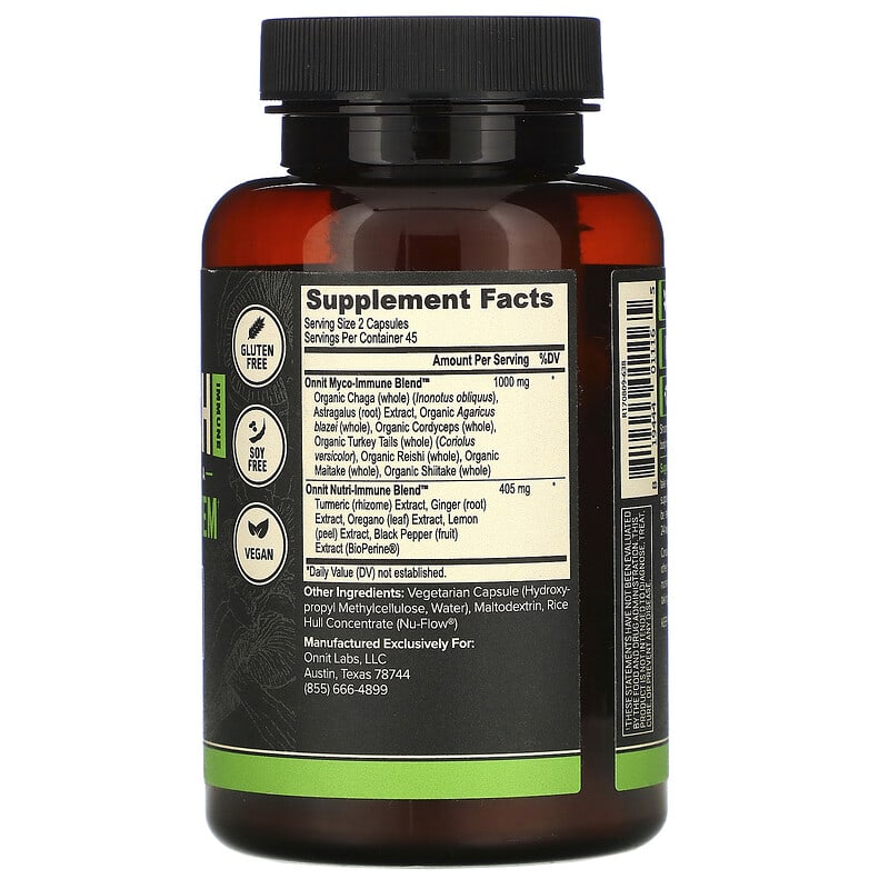 Onnit, Shroom Tech Immune, 90 Capsules 819444011165