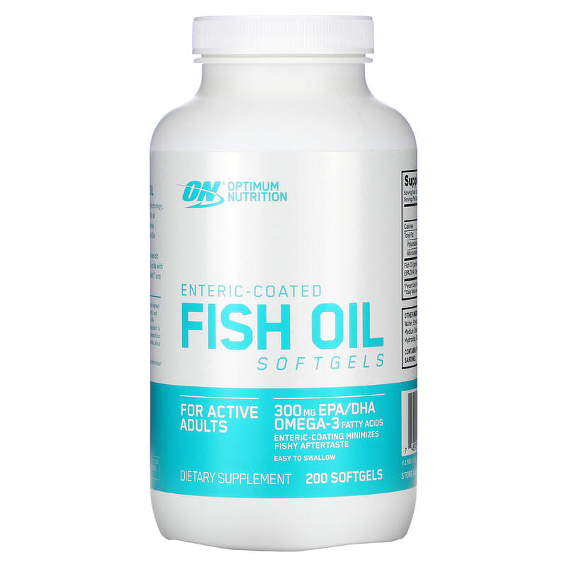Optimum Nutrition Enteric-Coated Fish Oil 200 Softgels 748927029857