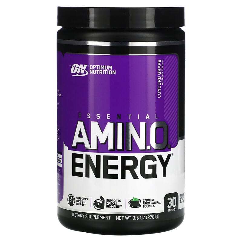 Optimum Nutrition ESSENTIAL AMIN.O. ENERGY Concord Grape 9.5 oz (270 g) 748927026658
