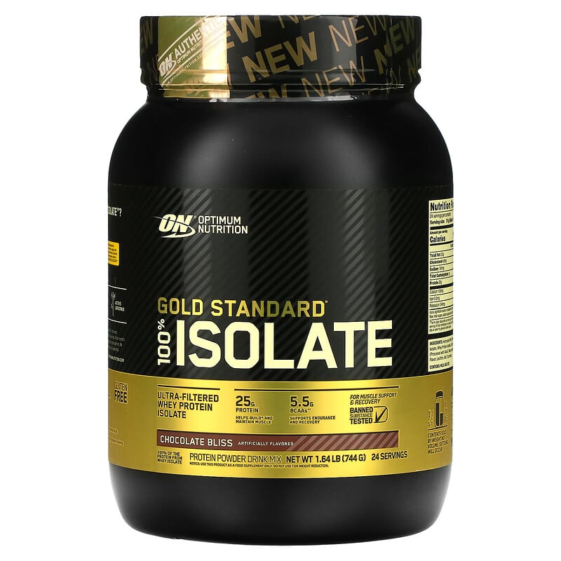 Optimum Nutrition Gold Standard 100% Isolate Chocolate Bliss 1.64 lb (744 g) 748927060911