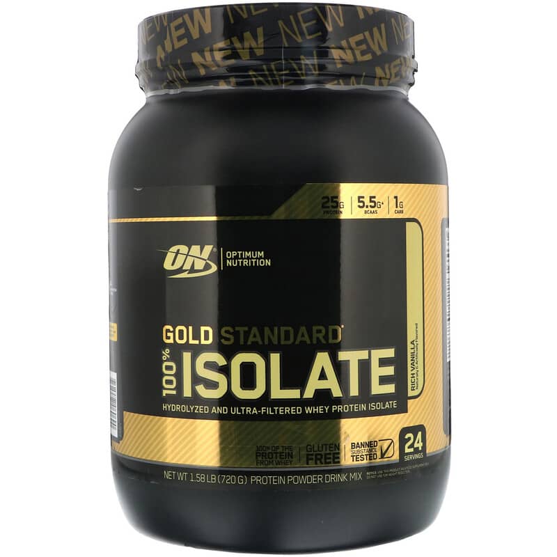 Optimum Nutrition Gold Standard 100% Isolate Rich Vanilla 1.58 lb (720 g) 748927060690