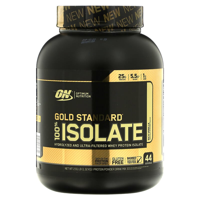 Optimum Nutrition Gold Standard 100% Isolate Rich Vanilla 2.91 lbs (1.32 kg) 748927060751