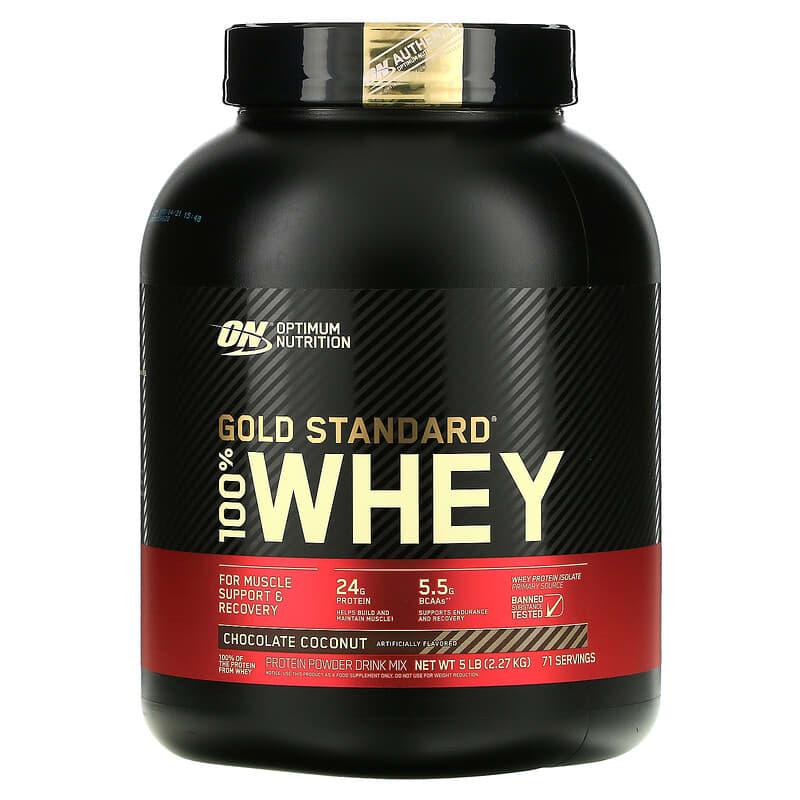 Optimum Nutrition Gold Standard 100% Whey Chocolate Coconut 5 lb (2.27 kg) 748927027068