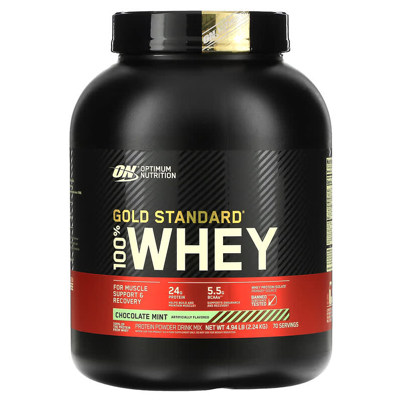 Optimum Nutrition Gold Standard 100% Whey Chocolate Mint 4.94 lbs (2.24 kg) 748927028676