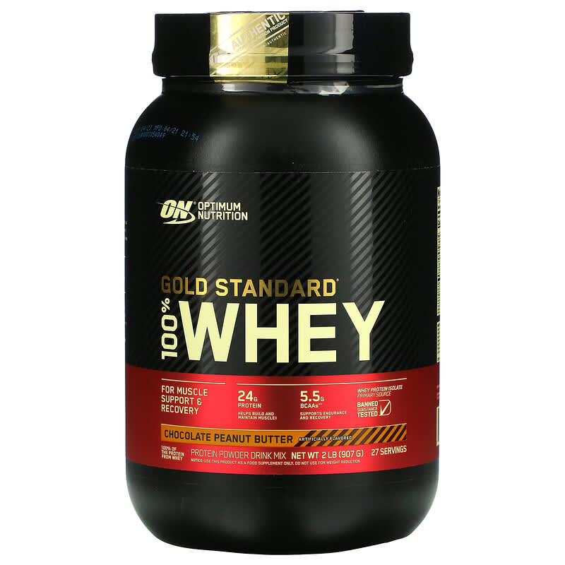 Optimum Nutrition Gold Standard 100% Whey Chocolate Peanut Butter 2 lb (907 g) 748927029192