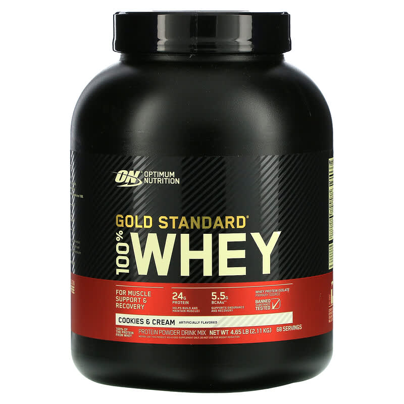 Optimum Nutrition Gold Standard 100% Whey Cookies & Cream 4.65 lb (2.11 kg) 748927028683