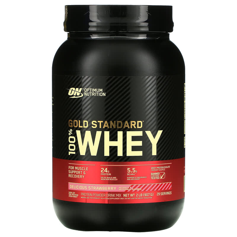 Optimum Nutrition Gold Standard 100% Whey Delicious Strawberry 2 lb (907 g) 748927028645
