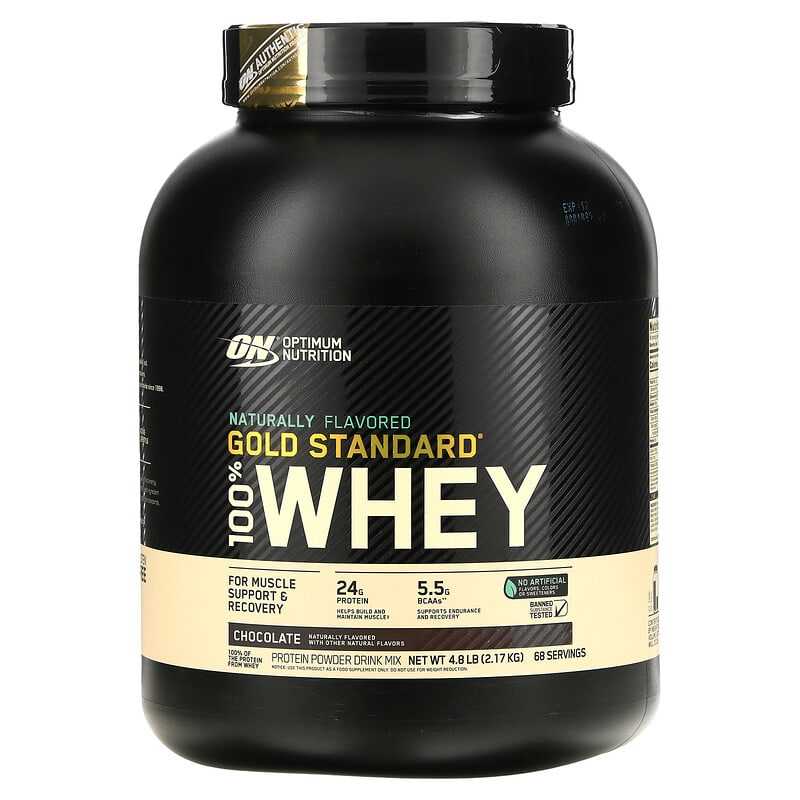 Optimum Nutrition Gold Standard 100% Whey Naturally Flavored Chocolate 4.8 lb (2.17 kg) 748927052688