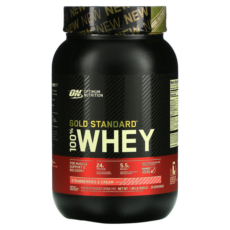 Optimum Nutrition Gold Standard 100% Whey Strawberries & Cream 1.98 lb (899 g) 748927062038