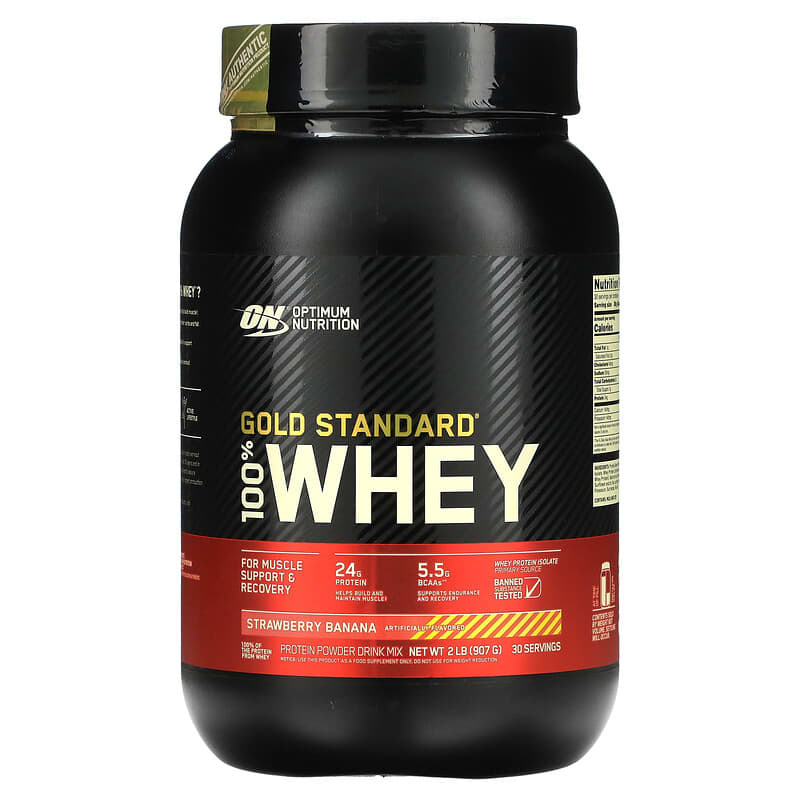Optimum Nutrition Gold Standard 100% Whey Strawberry Banana 2 lb (907 g) 748927029871