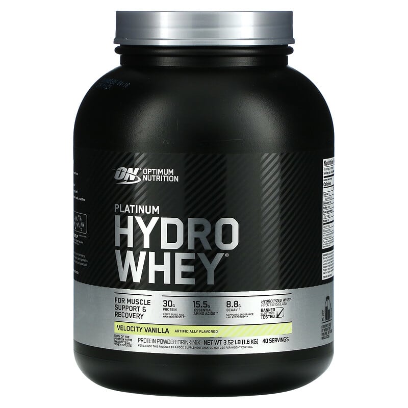 Optimum Nutrition Platinum Hydro Whey Velocity Vanilla 3.52 lb (1.6 kg) 748927026399