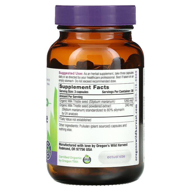 Oregons Wild Harvest, Milk Thistle, 90 Vegan Capsules 706195000190