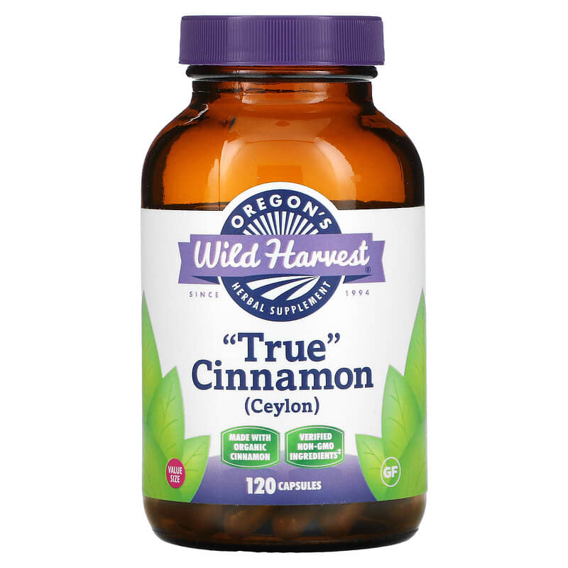 Oregons Wild Harvest True Cinnamon 120 Capsules 706195106014