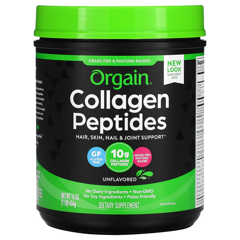 Orgain Collagen Peptides Unflavored 16 oz (454 g) 851770007276
