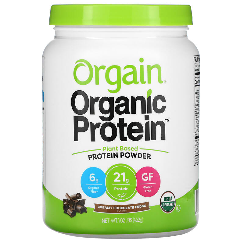 Orgain Organic Protein Powder Plant Based Creamy Chocolate Fudge 1.02 lb (462 g) 851770003919