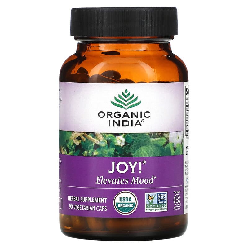 Organic India Joy Elevates Mood 90 Vegetarian Caps 851469000472