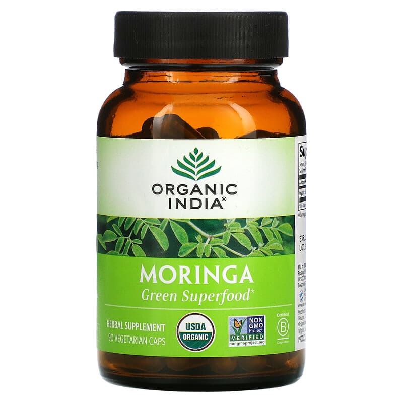 Organic India Moringa 90 Vegetarian Caps 801541508174