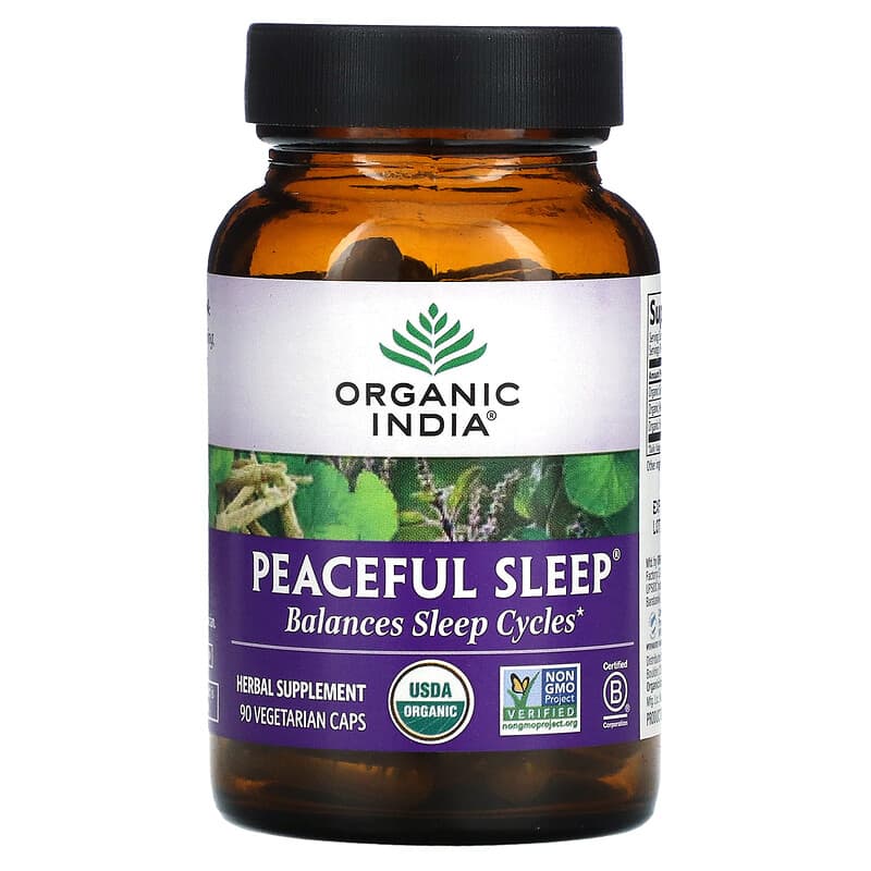 Organic India Peaceful Sleep 90 Vegetarian Caps 851469000526