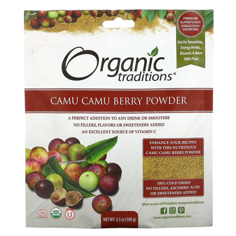 Organic Traditions Camu Camu Berry Powder 3.5 oz (100 g) 627733003193