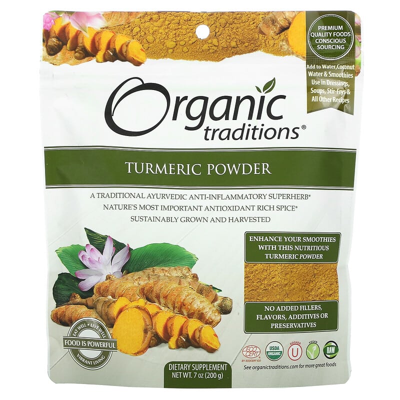 Organic Traditions Turmeric Powder 7 oz (200 g) 627733004312