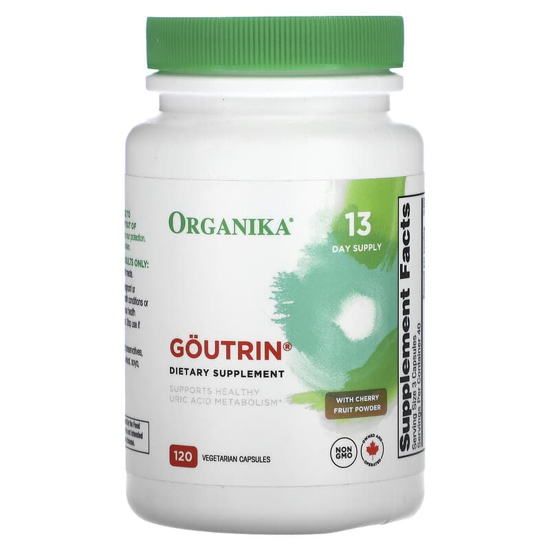 Organika Goutrin With Cherry Fruit Powder 120 Vegetarian Capsules 620365250041