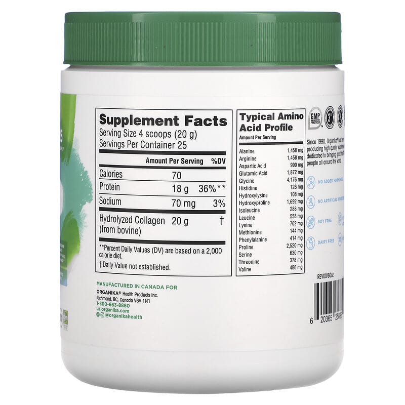 Organika, Original Enhanced Collagen, 17.64 oz (500 g) 620365250850