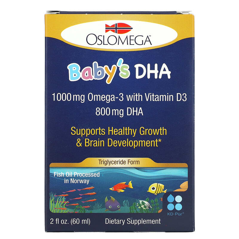 Oslomega Baby’s DHA with Vitamin D3 2 fl oz (60 ml) 898220013920