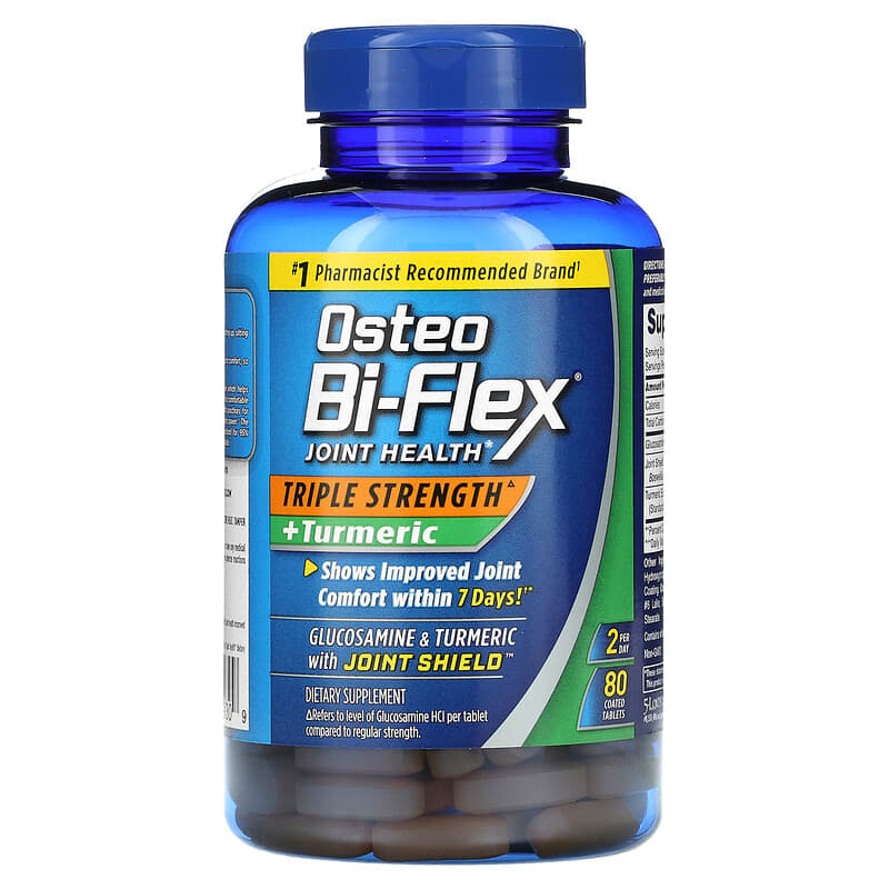 Osteo Bi-Flex, Joint Health, Triple Strength + Turmeric, 80 Coated Tablets 30768679309