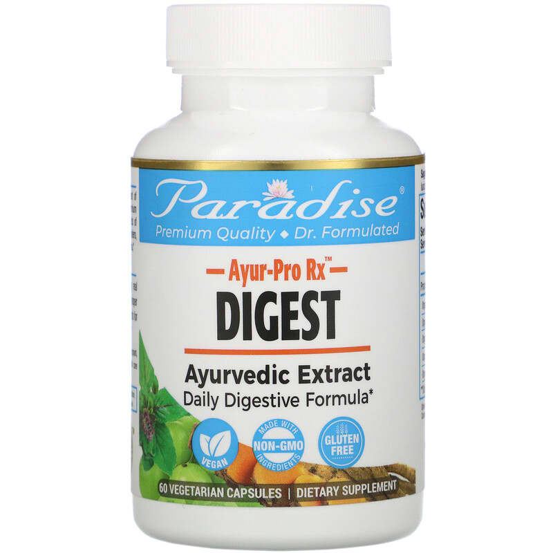 Paradise Herbs, AYUR-Pro Rx, Digest, 60 Vegetarian Capsules 601944778798