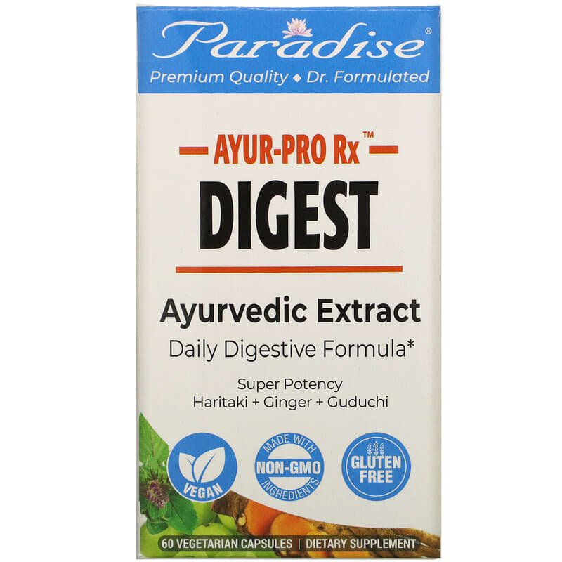 Paradise Herbs AYUR-Pro Rx Digest 60 Vegetarian Capsules 601944778798