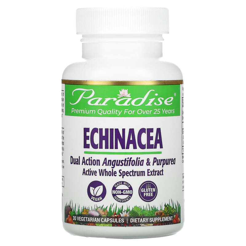 Paradise Herbs Echinacea 30 Vegetarian Capsules 601944777180