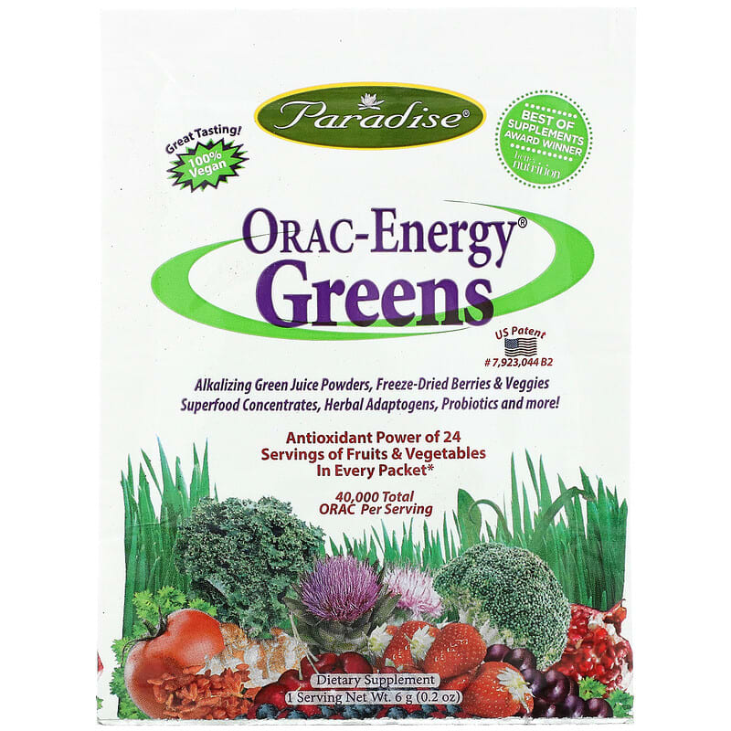 Paradise Herbs, ORAC Energy Greens, 15 Packets, 6 g Each 601944777791