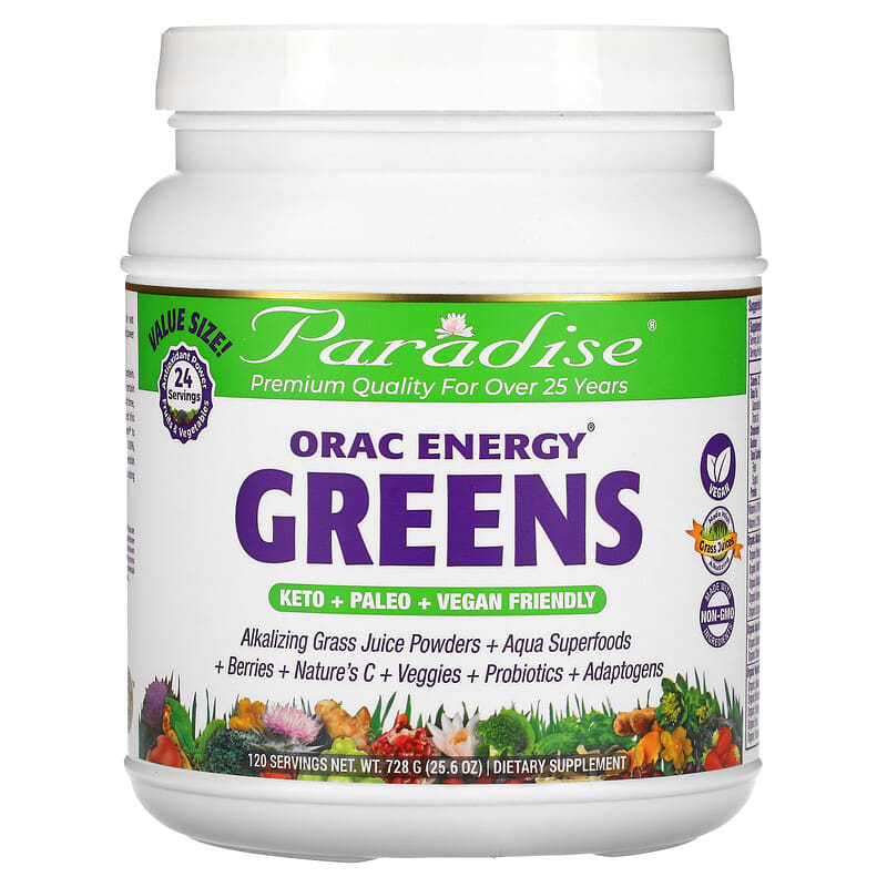 Paradise Herbs ORAC Energy Greens 25.6 oz (728 g) 601944778859