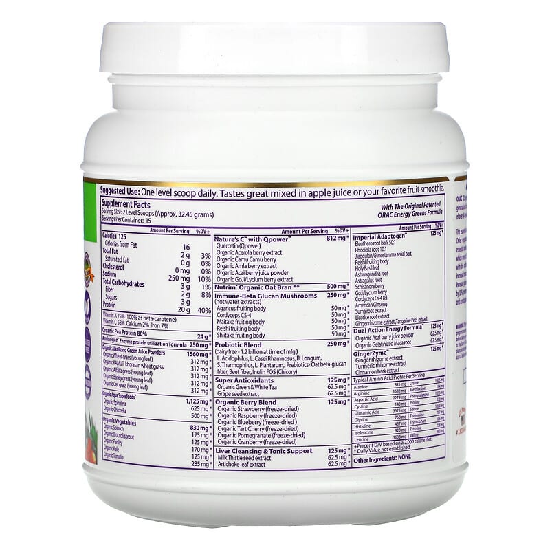 Paradise Herbs, Protein & Greens, Original Unflavored, 16 oz (454 g) 601944777906