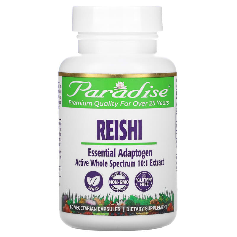 Paradise Herbs Reishi 60 Vegetarian Capsules 601944777432