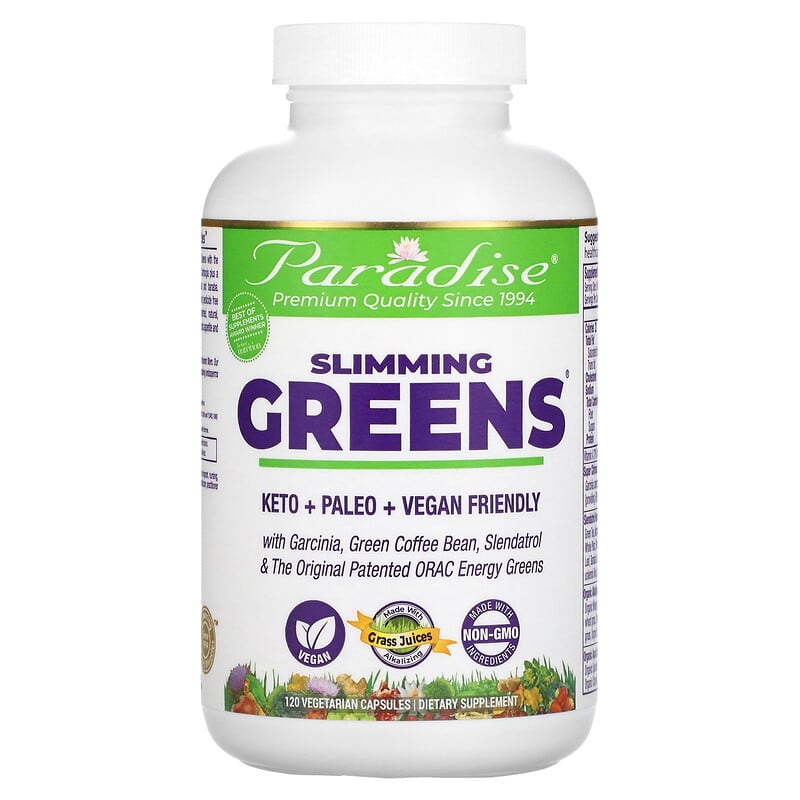 Paradise Herbs Slimming Greens 120 Vegetarian Capsules 601944778743