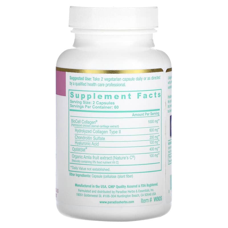 Paradise Herbs, Whole-Woman Collagen, 120 Vegetarian Capsules 601944779054