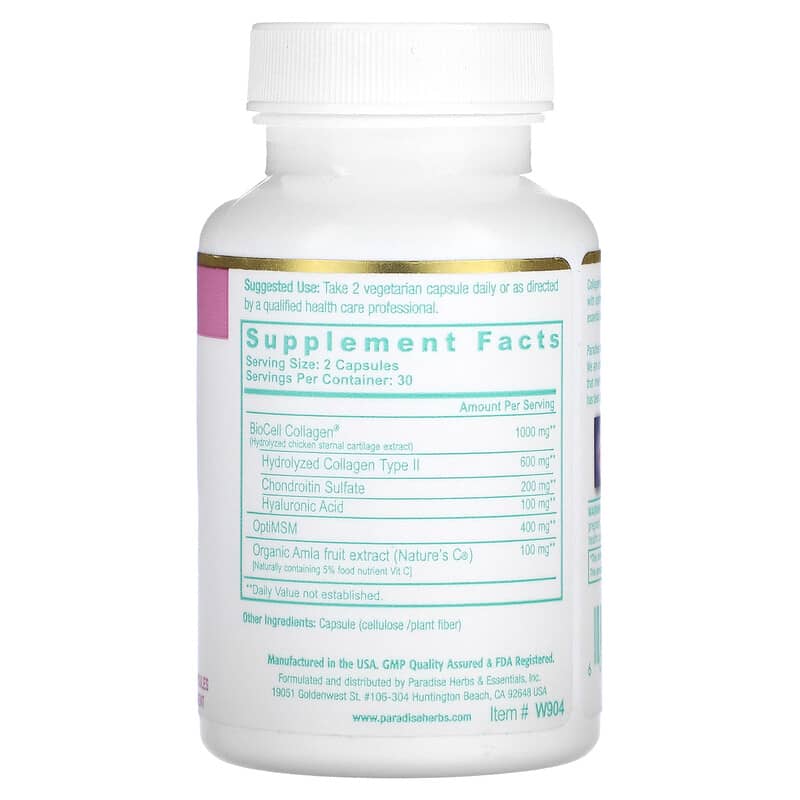 Paradise Herbs, Whole-Woman Collagen, 60 Vegetarian Capsules 601944779047