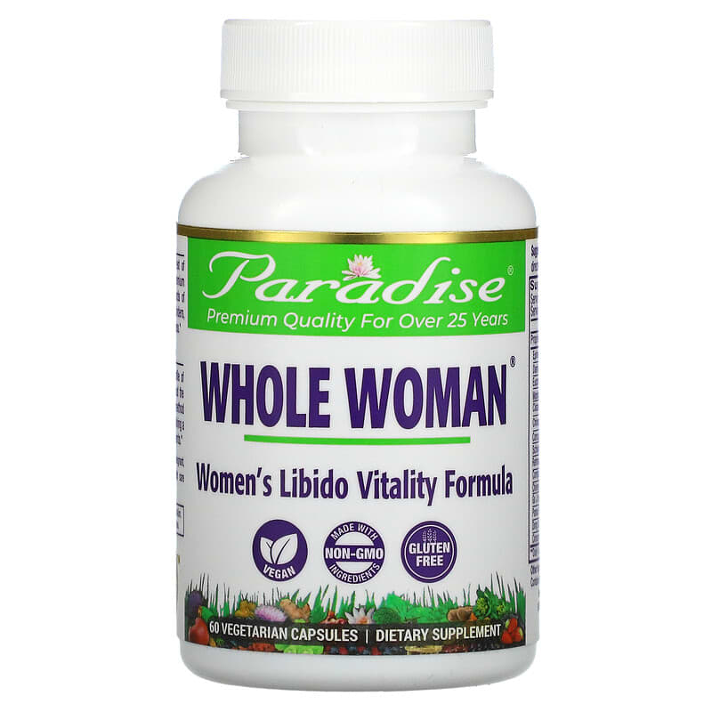 Paradise Herbs Whole Woman Women's Libido Vitality Formula 60 Vegetarian Capsules 601944777067