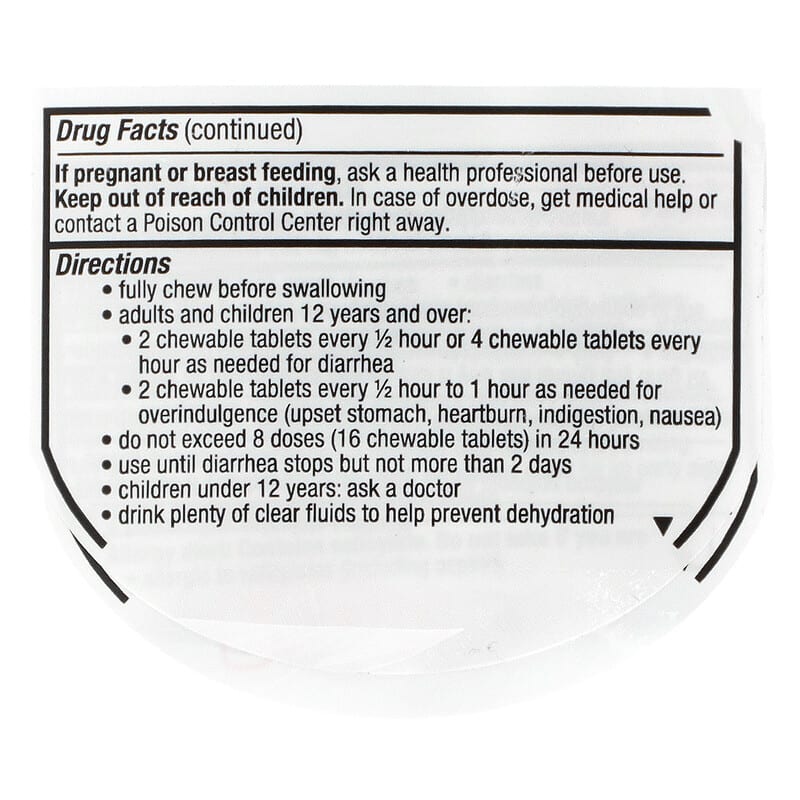 Pepto Bismol, Pepto Bismol Chews, 24 Chewable Tablets 301490001851